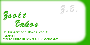 zsolt bakos business card